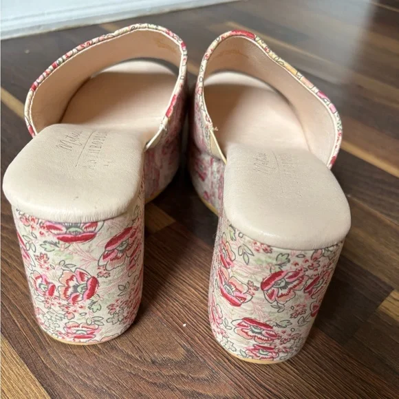 Anthropologie Matisse Terry Floral Platform Sandals Size 6 - Picture 8 of 11